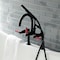 Aqua Vintage AE8100DKL 7-Inch Deck Mount Clawfoot Tub Faucet, Matte Black AE8100DKL - alternate 3